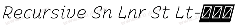 Recursive Sn Lnr St Lt字体转换